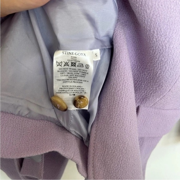 Stine Goya Grace Wool Blazer Jacket Purple Lilac - Picture 8 of 12